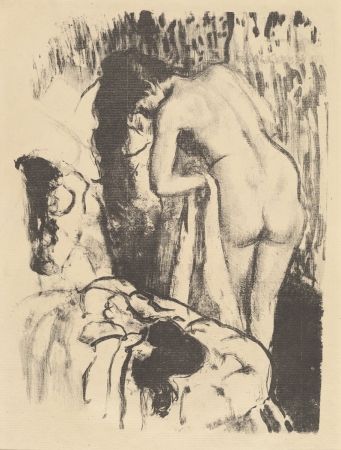 Lithographie Degas - Femme nue debout à sa toilette / Standing Nude Woman, Drying Herself