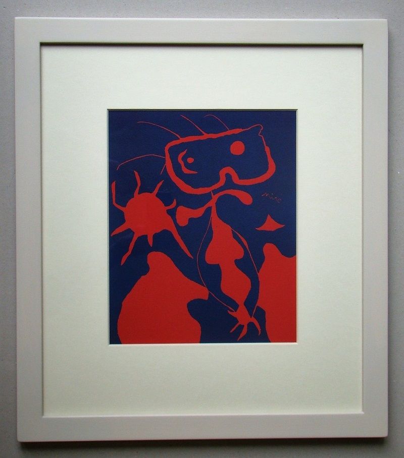 Linogravure Miró - Femme pour XXe Siècle