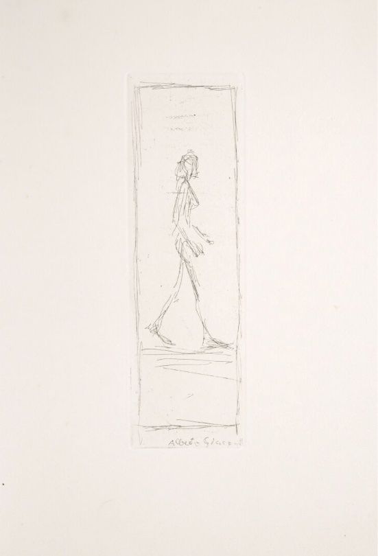 Eau-Forte Giacometti - Femme qui marche 1955