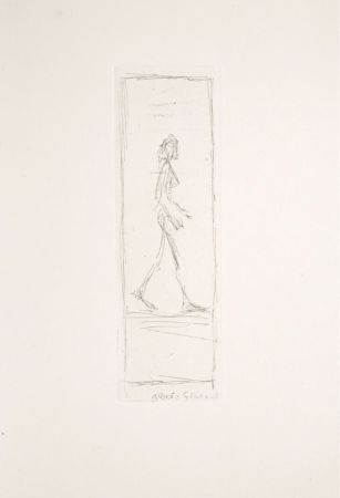 Eau-Forte Giacometti - Femme qui marche 1955