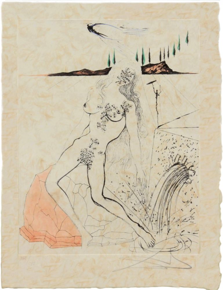 Gravure Dali - Femme à la Fontaine