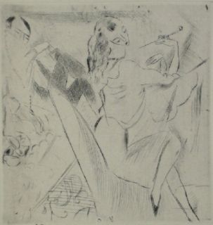 Pointe-Sèche Pascin - Femme à la pipe