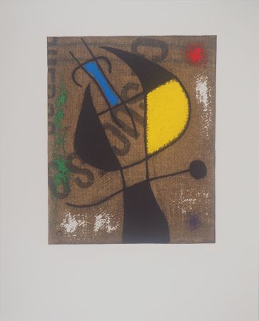 Lithographie Miró - Femme à la victoire