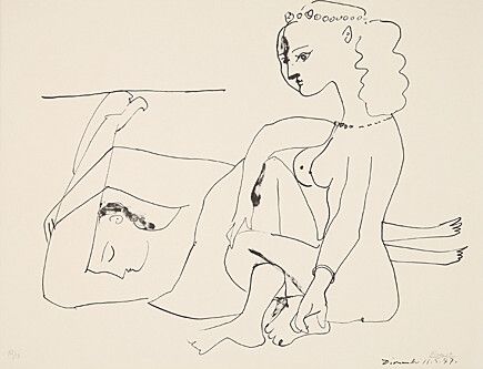 Lithographie Picasso - Femmes sur la plage