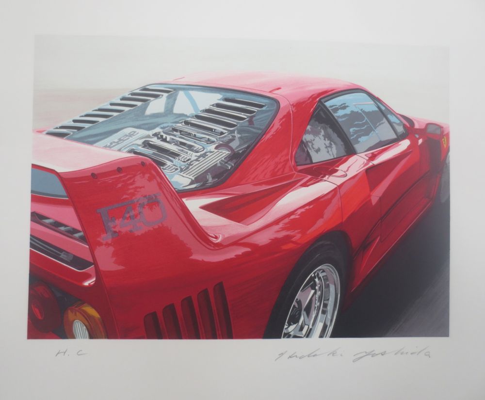 Lithographie Yoshida - Ferrari 250 GT0 64