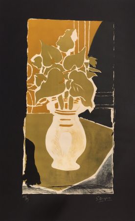 Lithographie Braque - Feuilles Couleurs Lumiere