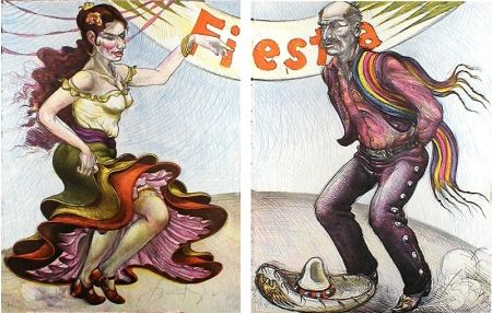 Multiple Jimenez - Fiesta (diptych)