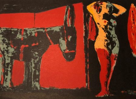 Lithographie Fiume - Figura femminile