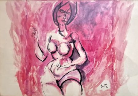Monotype Guttuso - Figura femminile
