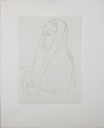 Lithographie Derain - Figure, 1947