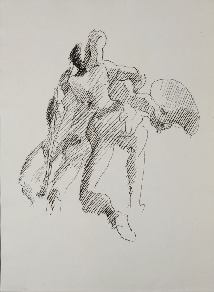 Gravure Villon - Figure, 1962