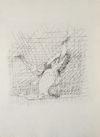 Gravure Villon - Figure, 1962