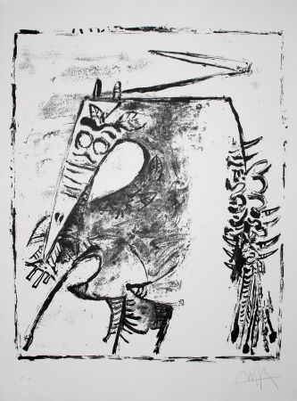 Lithographie Lam - Figure blanche et noire (White and Black Figure)