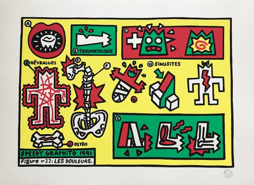 Sérigraphie Speedy Graphito - Figure n°22 - Les Douleurs