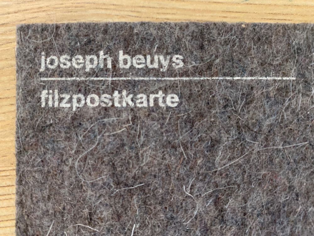 Sérigraphie Beuys - Filzpostkarte