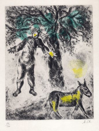 Eau-Forte Chagall - Fin d'Absalom