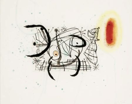 Eau-Forte Et Aquatinte Miró - Fissures Plate 11