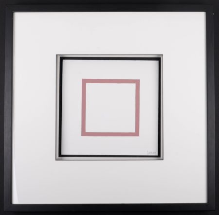 Sérigraphie Lewitt - Five Geometric Figures in Five Colors, Plate #4, 1986 - Hand-signed & framed