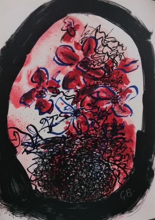 Lithographie Braque - Fleurs