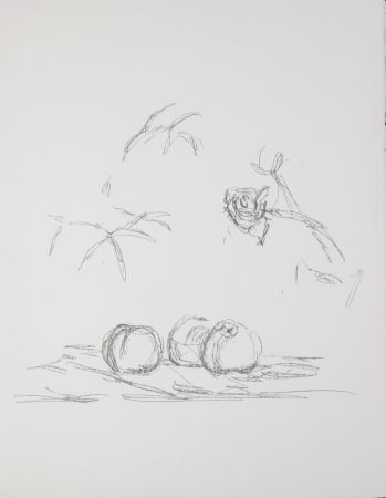 Lithographie Giacometti - Fleurs, 1972