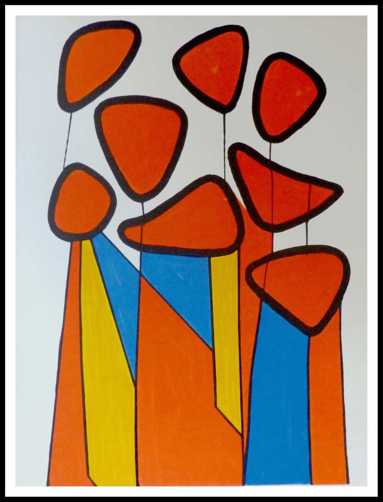 Lithographie Calder - Fleurs de courge