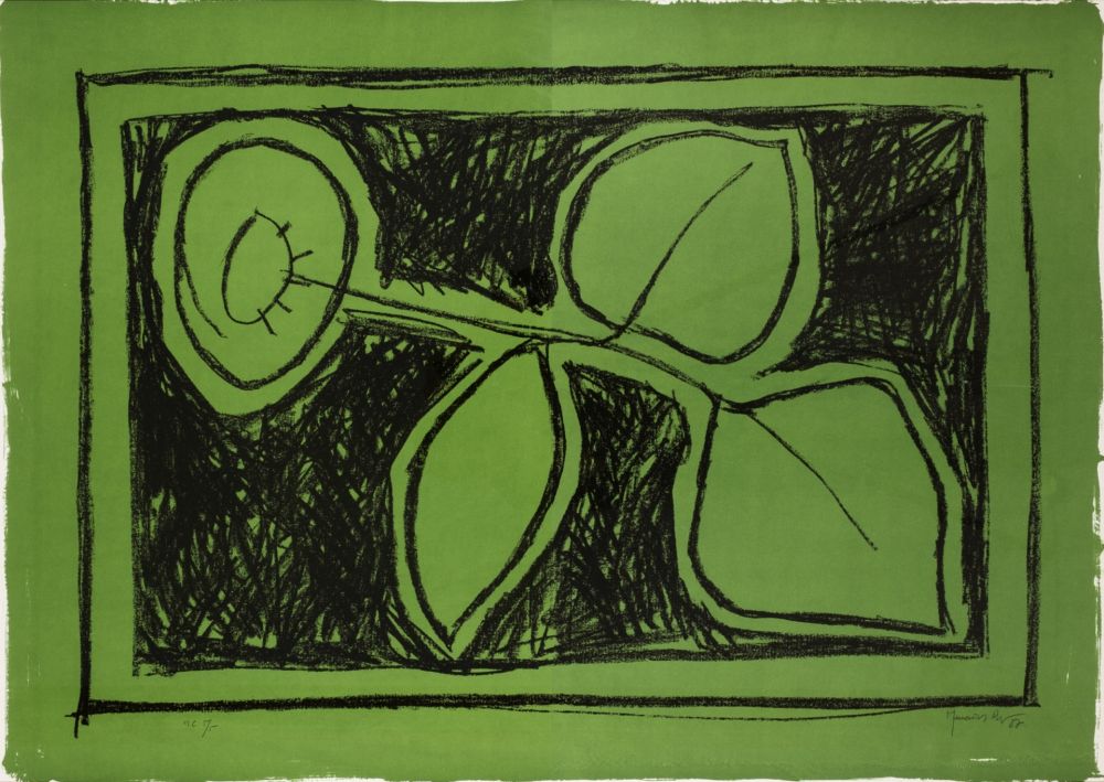 Lithographie Hernandez Pijuan - Flor verde