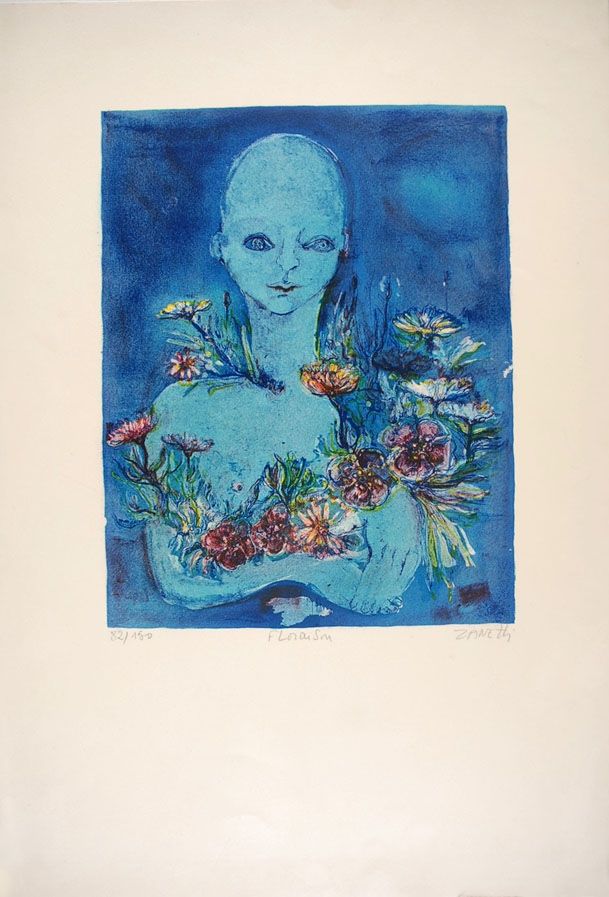 Lithographie Zanetti - Floraison