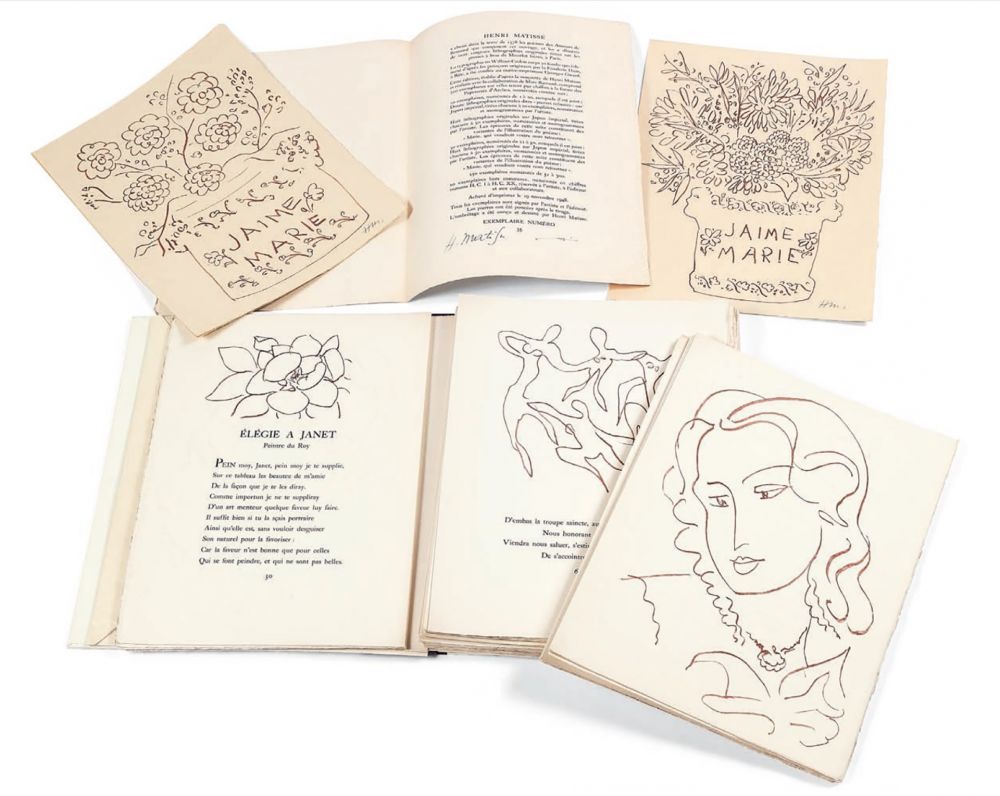 Livre Illustré Matisse - FLORILÈGE DES AMOURS DE RONSARD (Skira 1948). 1/30 avec suite monogrammée au crayon.