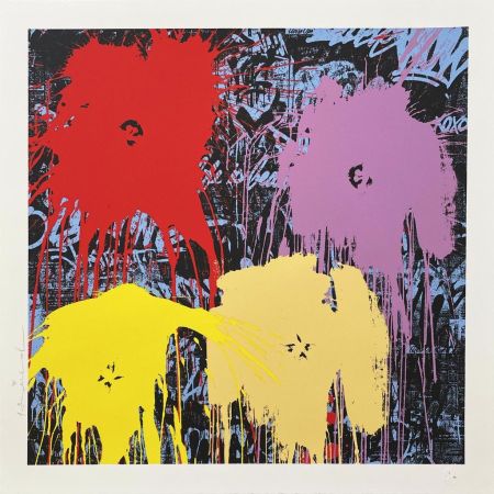 Sérigraphie Mr. Brainwash - Flowarh$ - II (C)