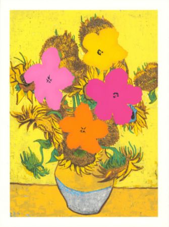Sérigraphie Mr Brainwash - Flower and Sun