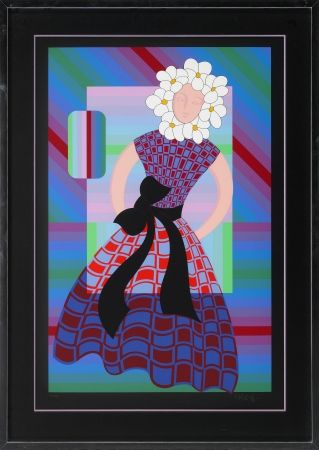 Sérigraphie Vasarely - Flower Girl