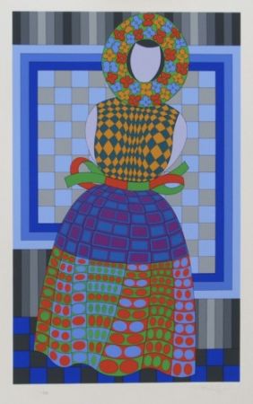 Multiple Vasarely - Flower Girl