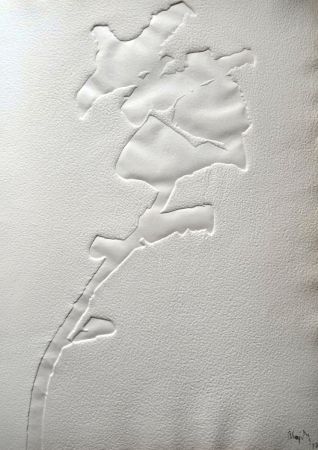 Relief Hajdu - Flowers 1 - Hand signed Relief, 1970 - Gaufrage original signée      