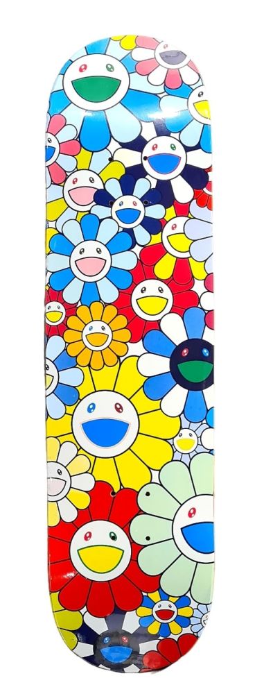 Sérigraphie Murakami - Flowers Skate Deck