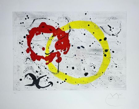 Eau-Forte Et Aquatinte Miró - FOND MARIN