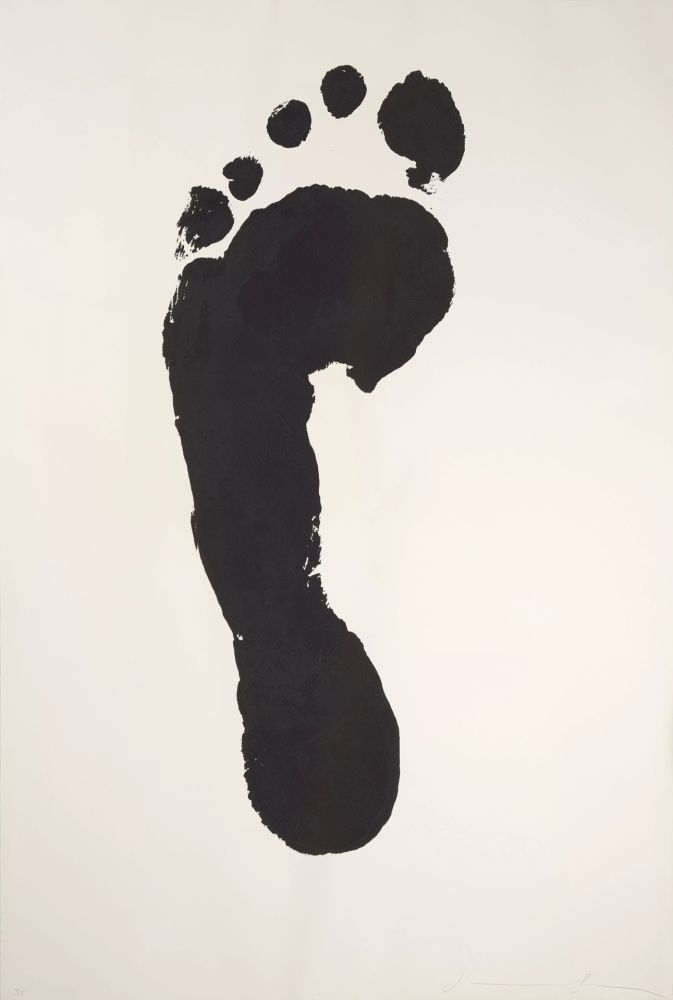 Sérigraphie Borofsky - Foot print (left)