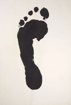 Sérigraphie Borofsky - Foot print (left)