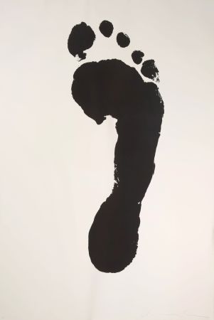 Sérigraphie Borofsky - Foot print (right)