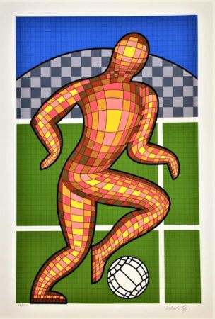 Sérigraphie Vasarely - Foot Soccer