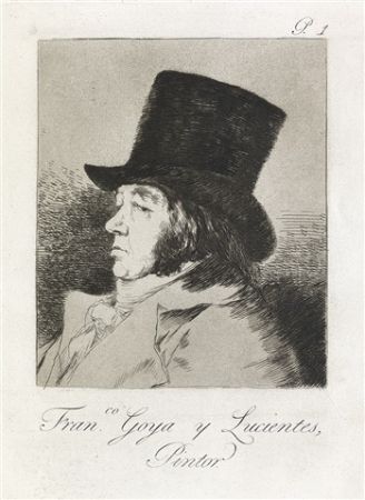 Eau-Forte Et Aquatinte Goya - Francisco Goya y Lucientes, Pintor.  / Self-Portrait of Goya