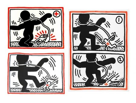 Sérigraphie Haring - Free South Africa Series, set of 3