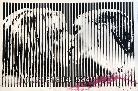 Sérigraphie Mr Brainwash - Freedom Kiss (Pink Splash)