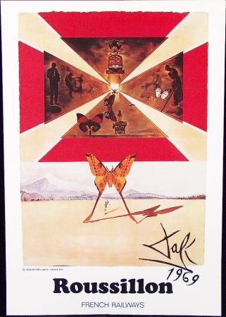 Affiche Dali - FRENCH RAILWAYS  ROUSSILLON