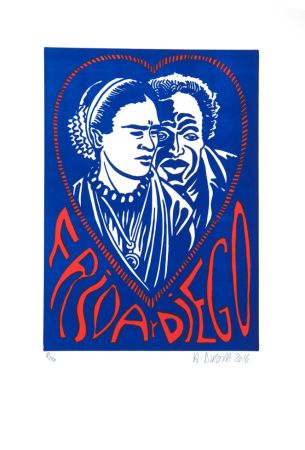 Lithographie Di Rosa - Frida Y Diego