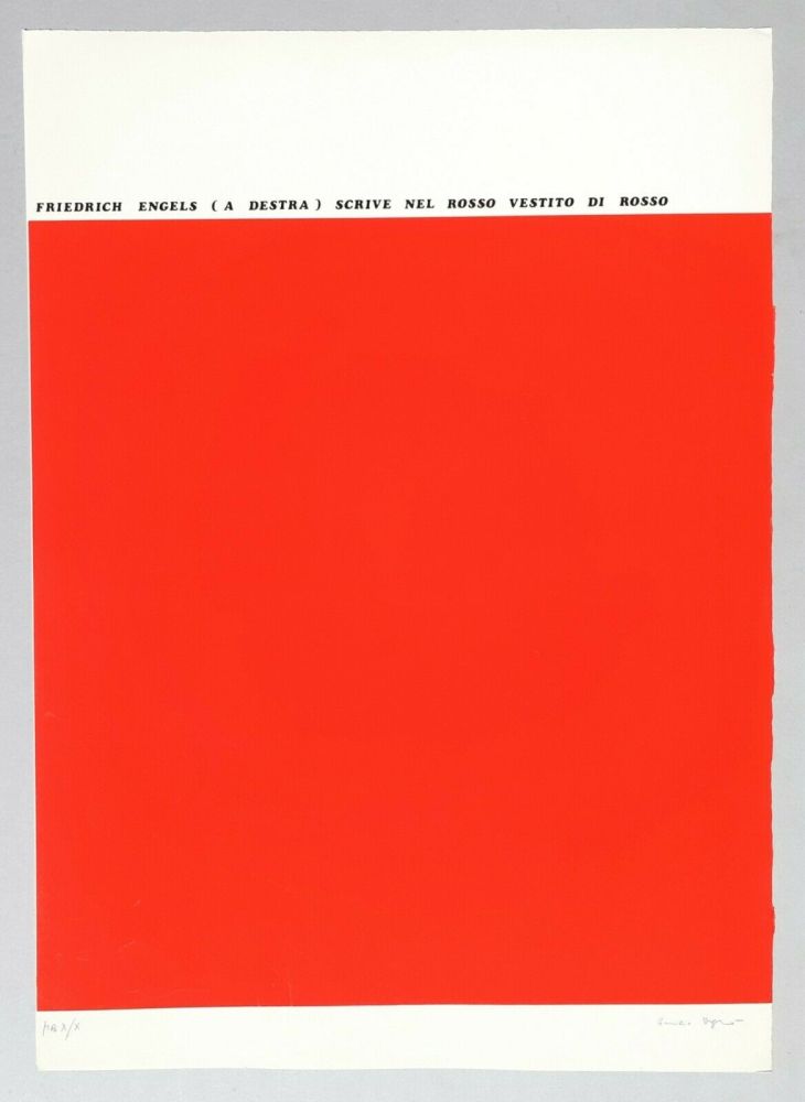 Sérigraphie Isgro - Friedrich Engels (a destra) scrive nel rosso vestito di rosso