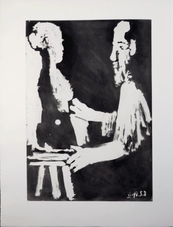 Aquatinte Picasso - Frontispiece, 1966 - A fantastic original etching (Aquatint) by the Master!