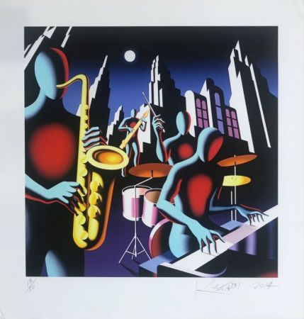 Sérigraphie Kostabi - Full Moon Quartett 