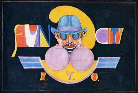 Lithographie Lindner - Fun city