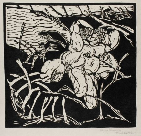 Linogravure Ehmsen - Furien (Furies)