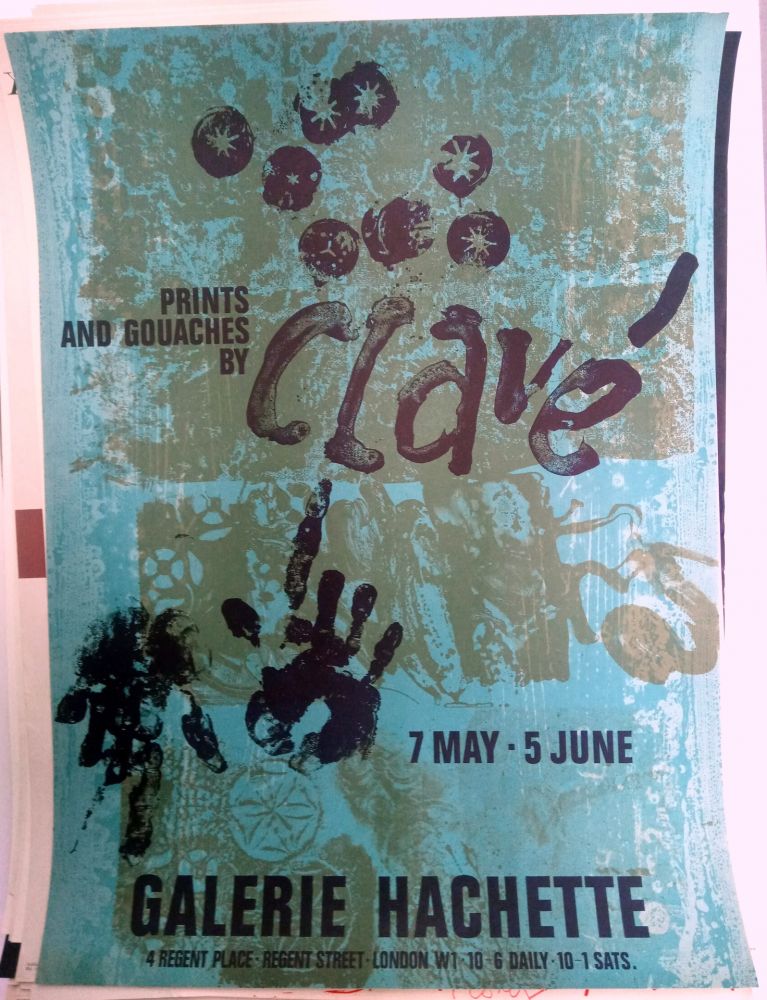 Affiche Clavé - Galeria Hachette 7 May 5 Jun 